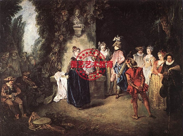 Jean—A ntoine Watteau洛可可风格绘画作品欣赏【油画